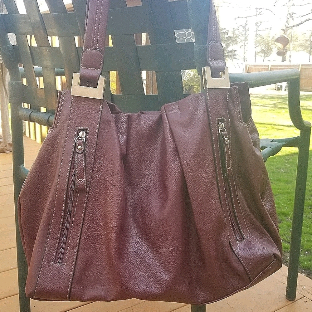 Maroon Pocketbook Shoulder Bag